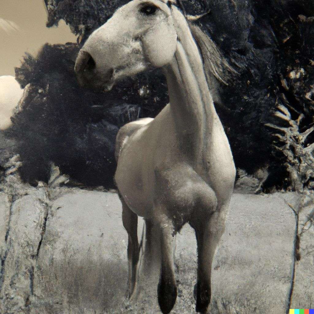 a horse, photograph, infrared